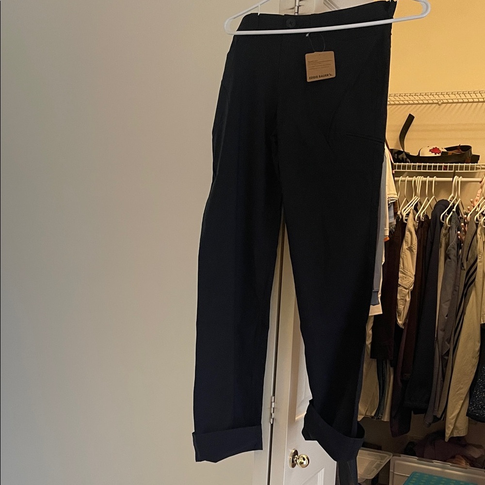 2/$50 final sale Eddie Bauer Women's Black Cuffed Chinos